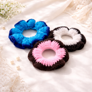 Combo 3 Handcrafted Crochet Hair Scrunchie