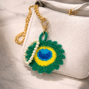 Peacock Feather Keychain