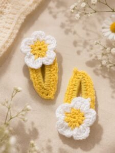 White flower Hair Clips